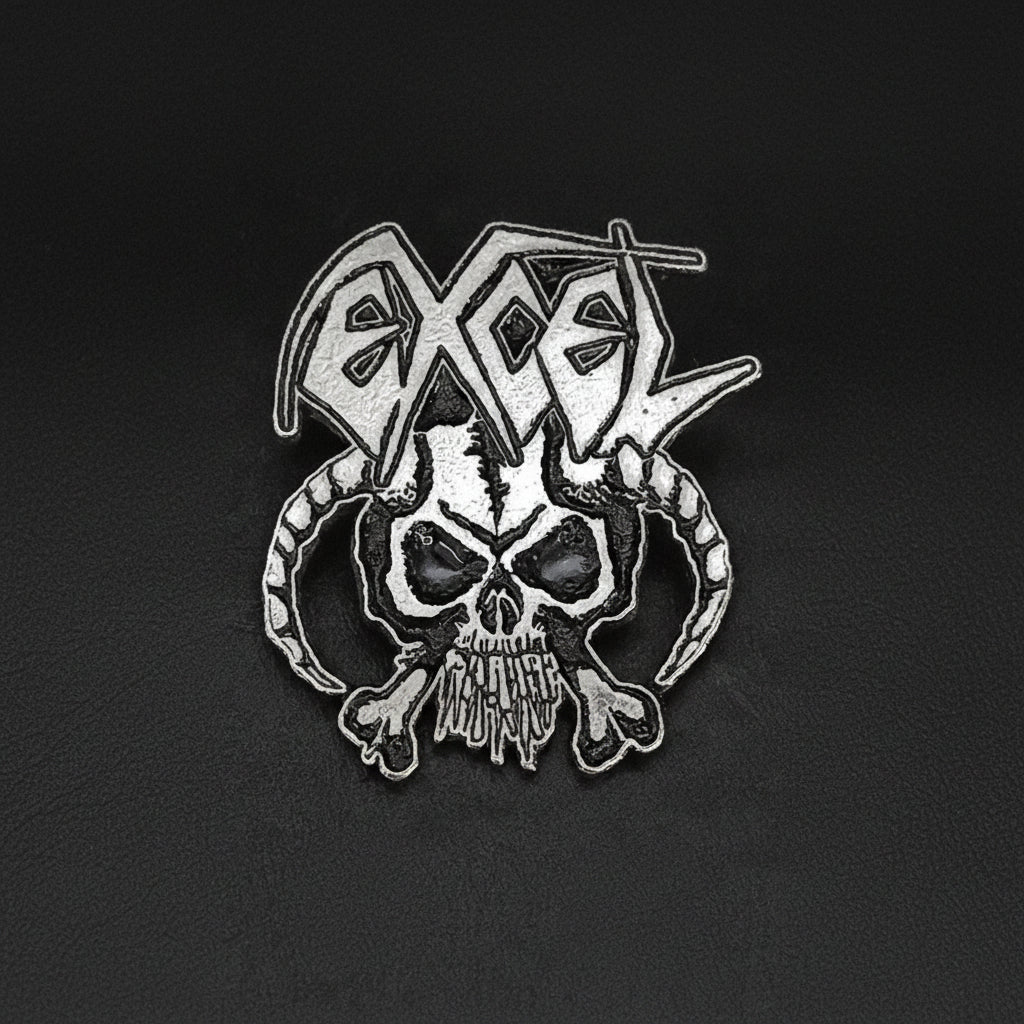 Excel - Skull logo metal pin