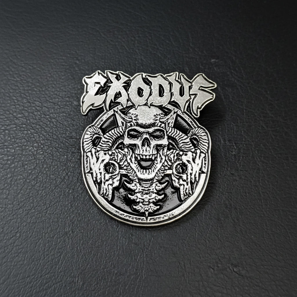 Exodus - Evil skull logo metal pin