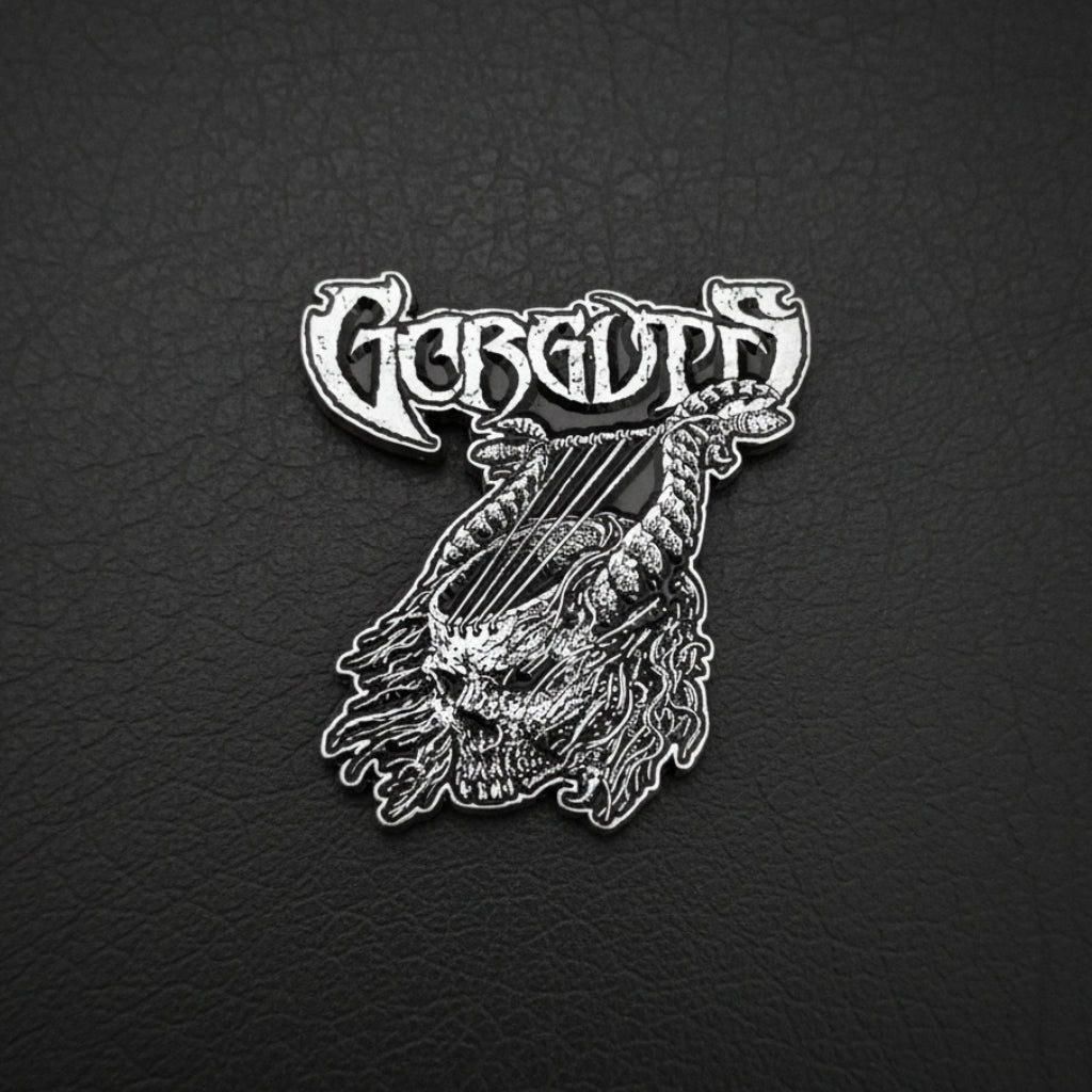 Gorguts - Skull harp metal pin