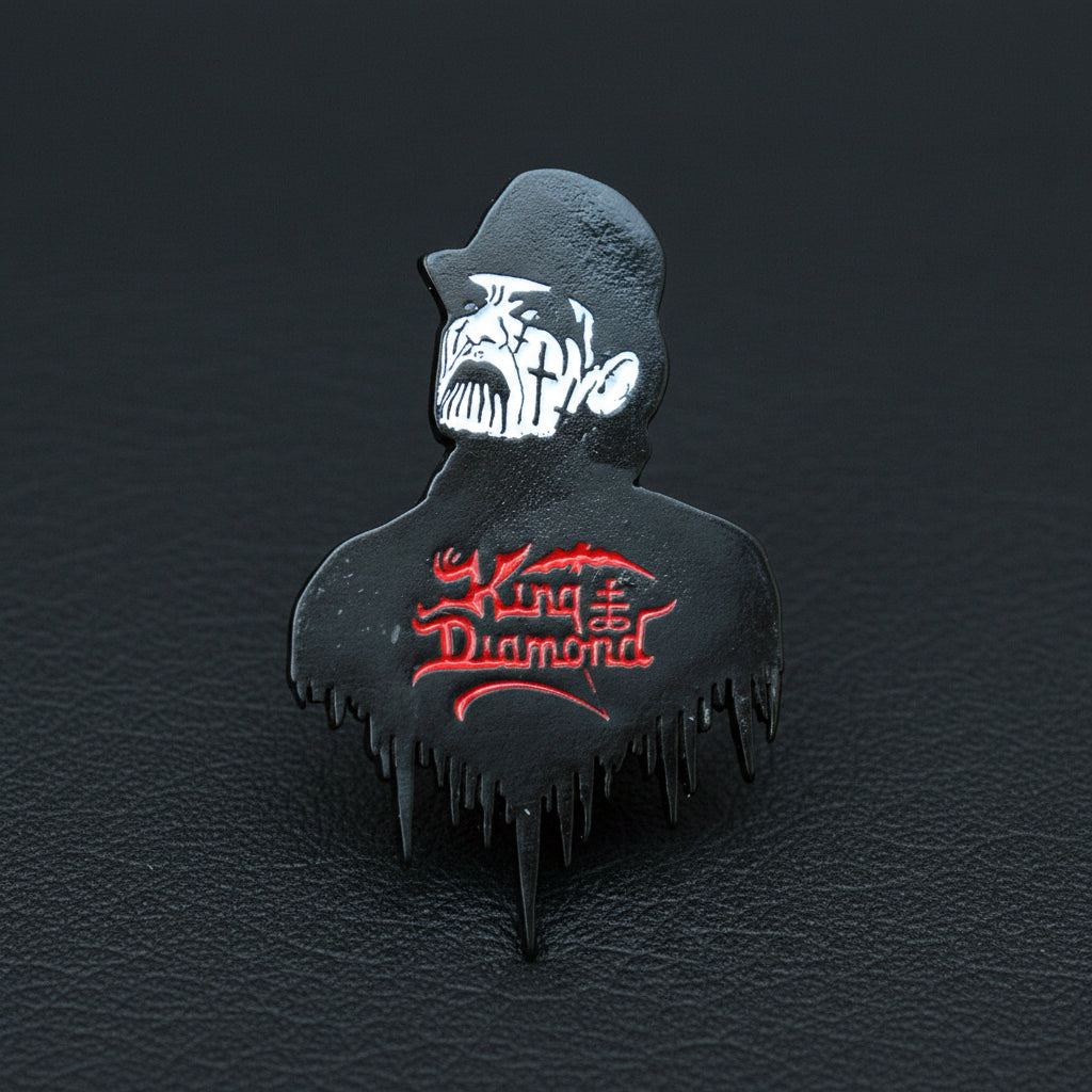 King Diamond - Face/Logo metal pin