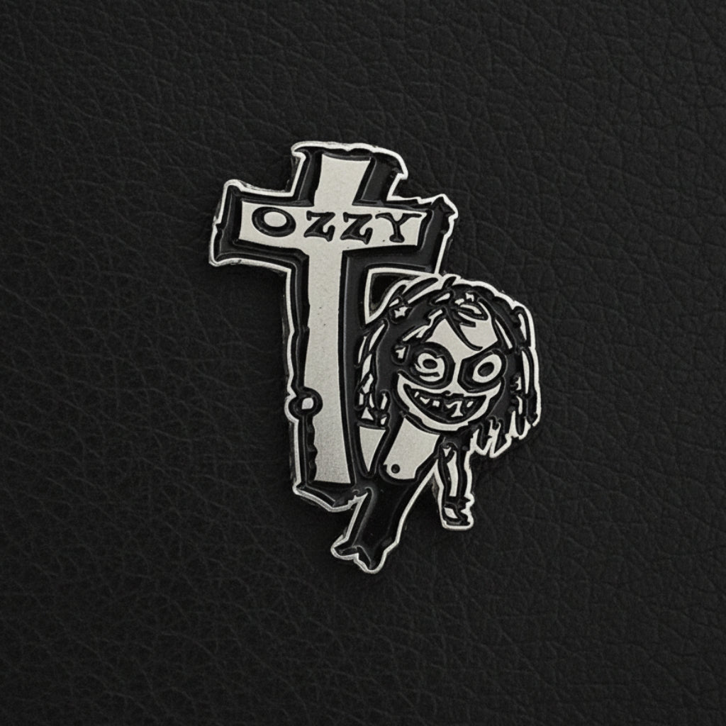 Ozzy Osbourne - Cartoon logo metal pin