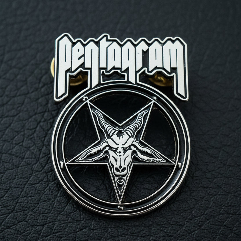 Pentagram - Logo metal pin