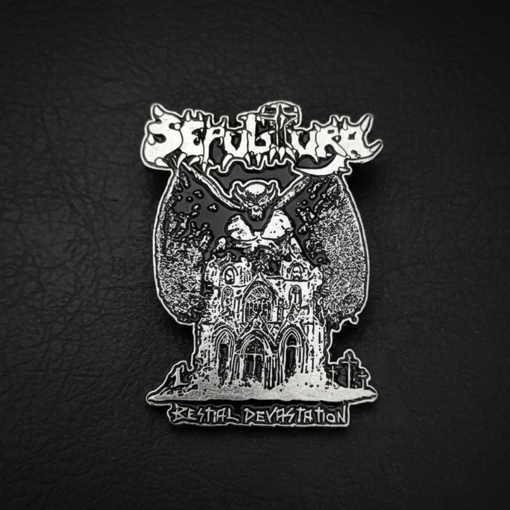 Sepultura - Bestial Devastation metal pin (Copy)
