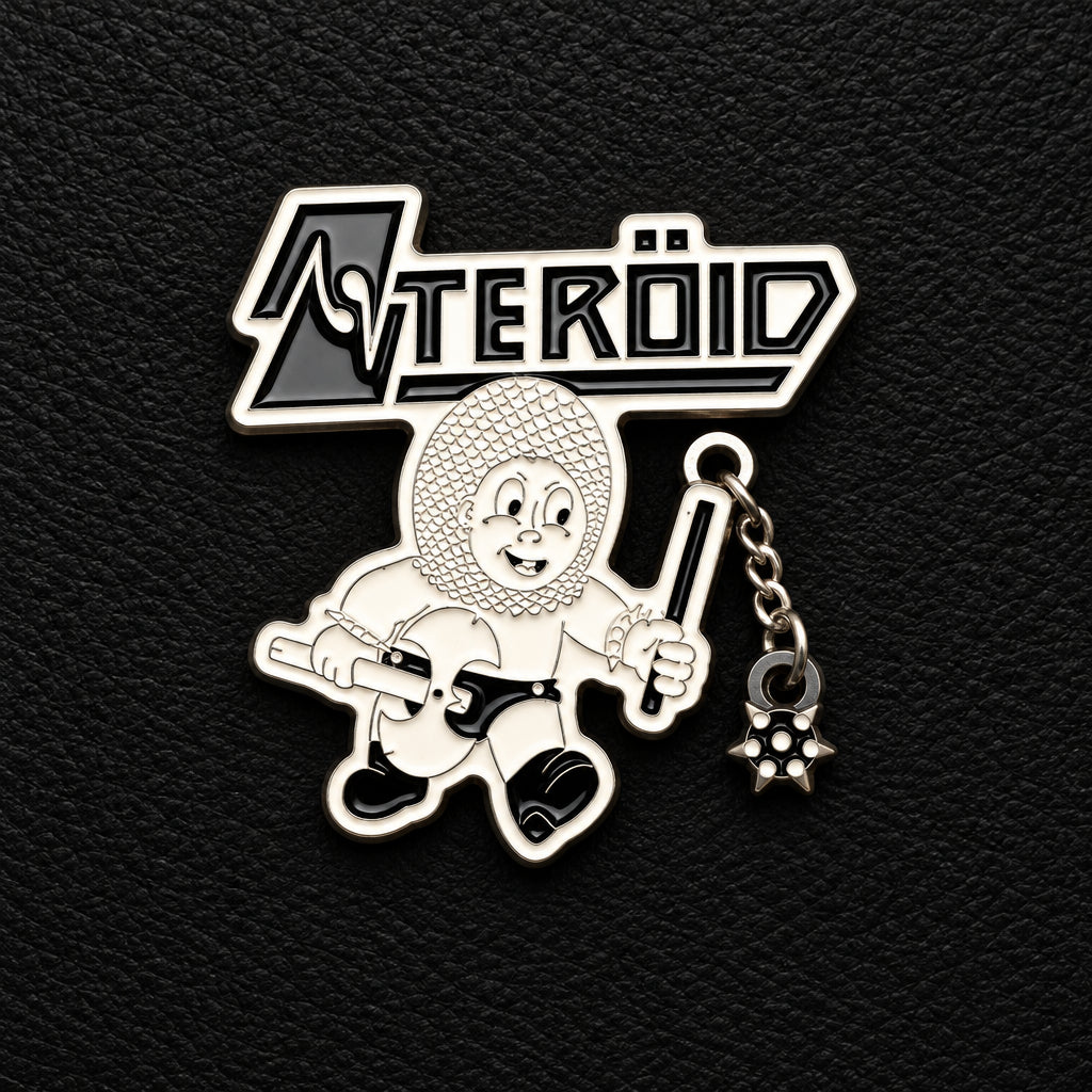 Steröid - Chainmail Commandos metal pin (black)
