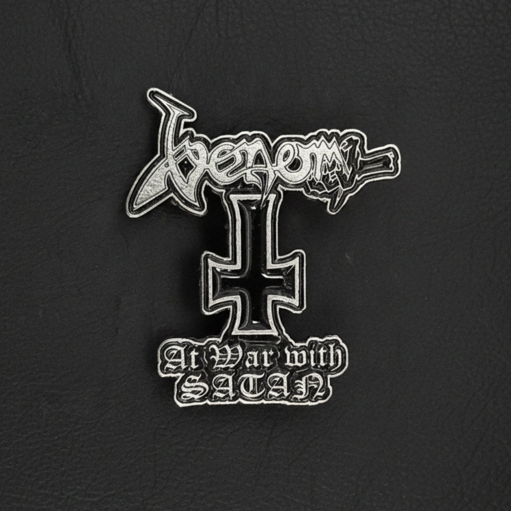 Venom - At War With Satan metal pin
